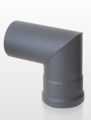 Conduit de fumées noir  Ø100 courbe 90° 